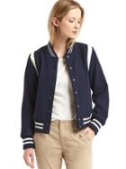 Gap Women Wool Bomber Jacket - Dark Night