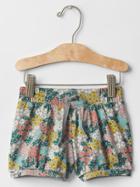 Gap Solid Bubble Shorts - Soft Grey Floral