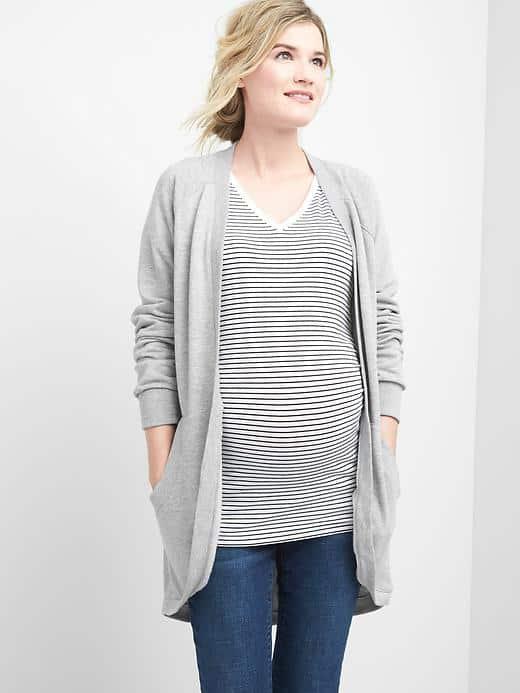 Gap Women Raglan Cocoon Cardigan - New Heather Grey
