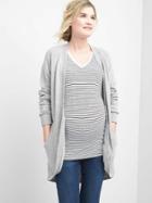 Gap Women Raglan Cocoon Cardigan - New Heather Grey