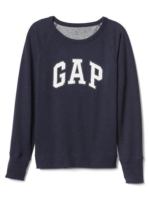 Gap Women French Terry Logo Pullover - Navy Space Dye
