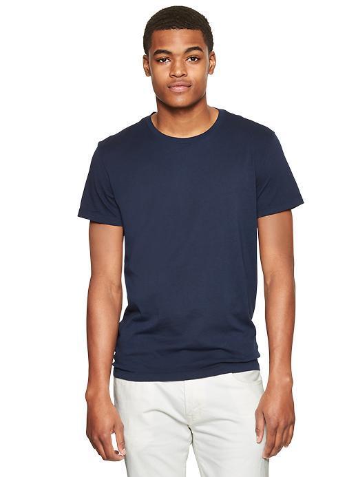 Gap Mens Crewneck Short Sleeve Solid Color T Shirt - True Indigo