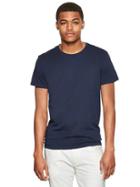 Gap Mens Crewneck Short Sleeve Solid Color T Shirt - True Indigo