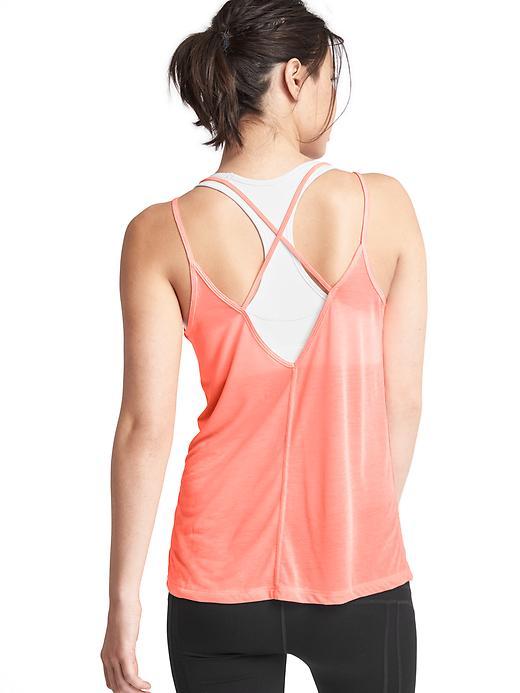 Gap Women Gapfit Breathe Air Strappy Tank - Neon Flamingo