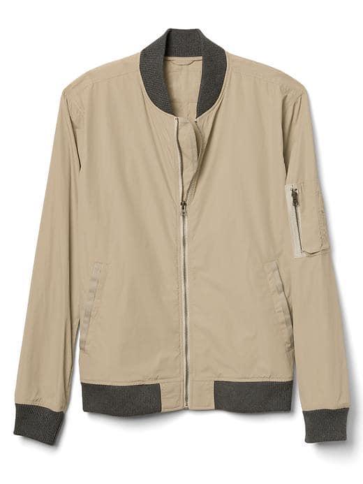 Gap Men Lightweight Bomber Jacket - Iconic Khaki