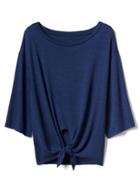 Gap Women Softspun Knit Tie Tee - Pangea Blue