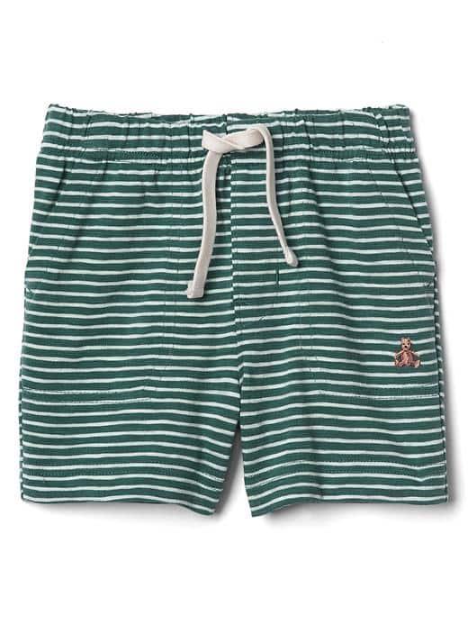 Gap Stripe Pull On Shorts - Green Stripe
