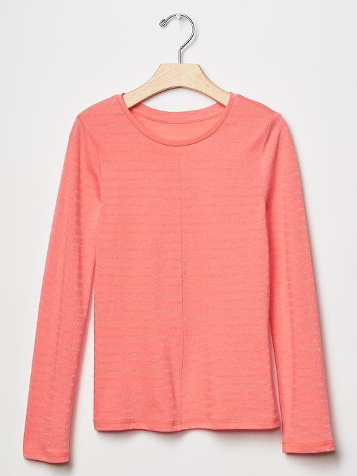 Gap Shimmer Seam Tee - Coral Reef