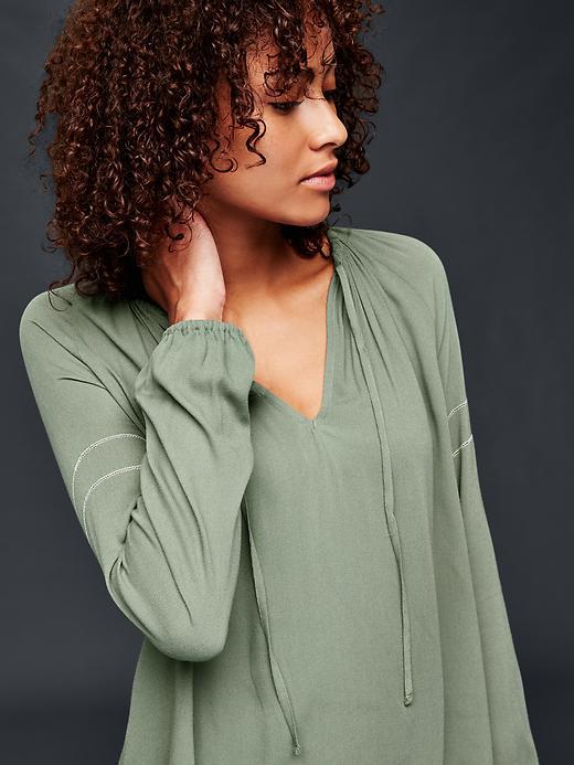 Gap Women Soft Shirred Top - Cool Olive