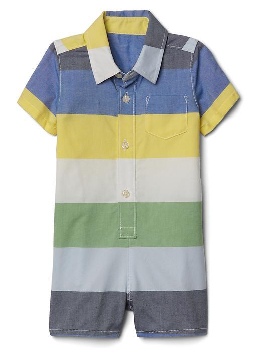 Gap Stripe Oxford Shorty One Piece - Multi Stripe