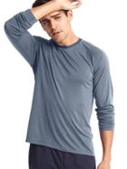 Gap Aeromesh Crewneck Long Sleeve T Shirt - Equinox Blue