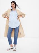 Maternity Inset Panel Cheeky Straight Jeans With Washwell