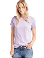 Gap Vintage Wash Sueded Crewneck Tee - Purple Lotus