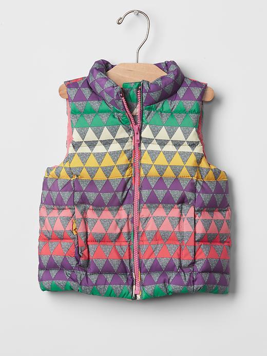 Gap Warmest Geometric Fair Isle Puffer Vest - Crazy Fairisle