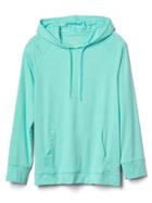 Gap Women Brushed Tech Jersey Hoodie - Bleached Aqua