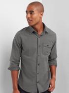 Gap Men Oxford Garment Dye Standard Fit Shirt - Soft Black