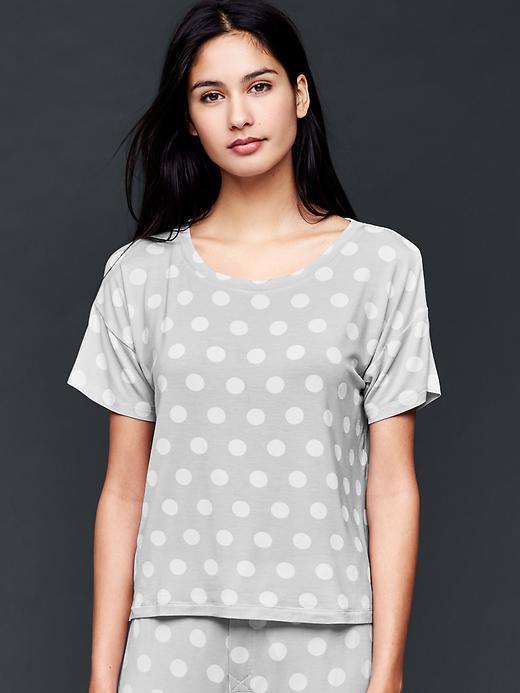 Gap Women Modal Mix And Match Tee - Medium Dot Gray