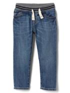 Gap Pull On Straight Jeans - Medium Wash