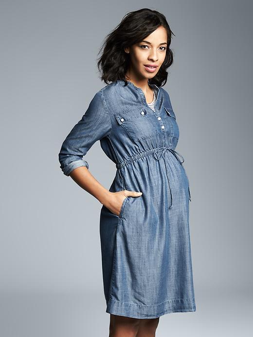 Gap Tencel Utility Dress - Medium Chambray