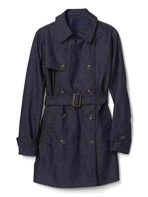 Gap Denim Trench Coat - Dark Rinse