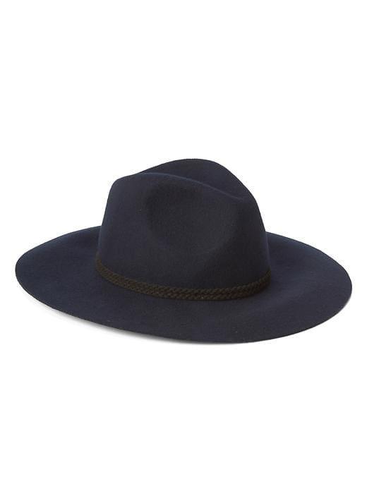 Gap Wool Braid Band Fedora - Dark Night