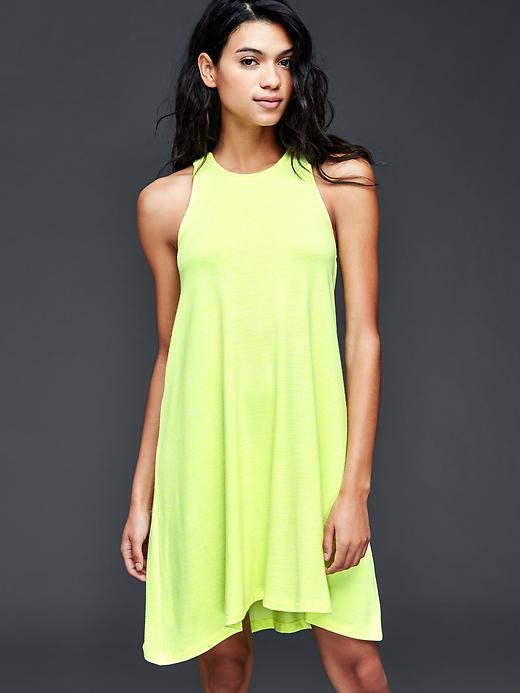 Gap Racerback Halter Dress - Neon Yellow