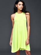 Gap Racerback Halter Dress - Neon Yellow