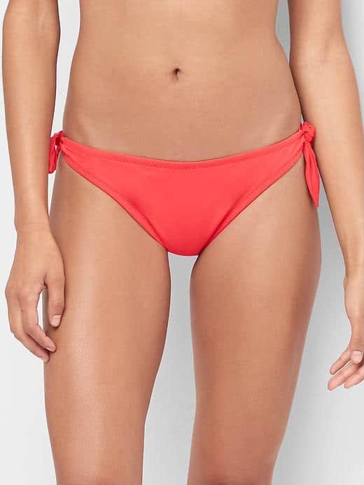 Gap Women Classic Tie Side Bikini Bottom - Hula Red