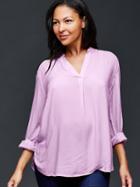Gap Drapey Woven Shirt - Gauzy Lilac