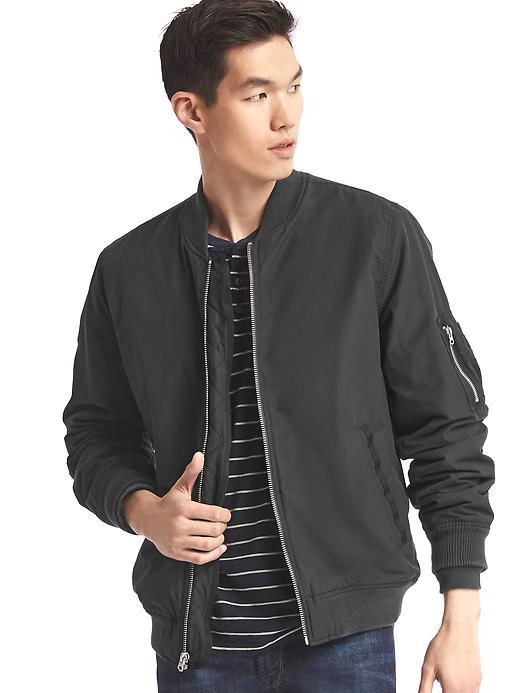 Gap Men Vintage Bomber Jacket - Moonless Night