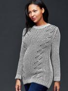 Gap Plaited Cable Sweater Tunic - True Indigo