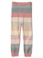 Gap Rose Stripe Sweater Leggings - Pink Stripe