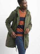 Gap Men Canvas Fishtail Parka - Black Moss