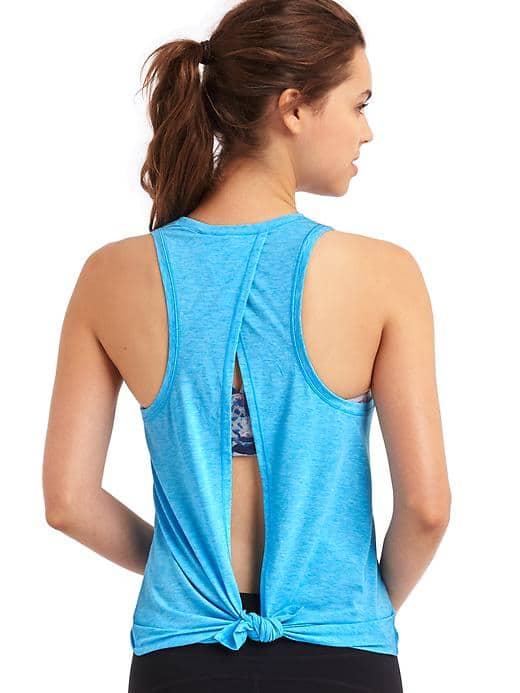Gap Women Gapfit Breathe Tie Back Tank - Blue Flash