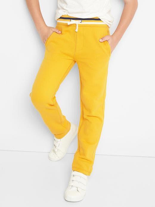 Gap Slim Fleece Sweats - Yellow Sundown