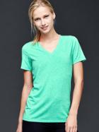 Gap Gapfit Breathe V Neck Tee - Bright Meadow