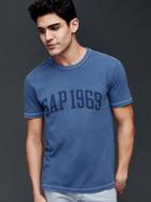 Gap Men Tonal Logo T Shirt - Comet Blue