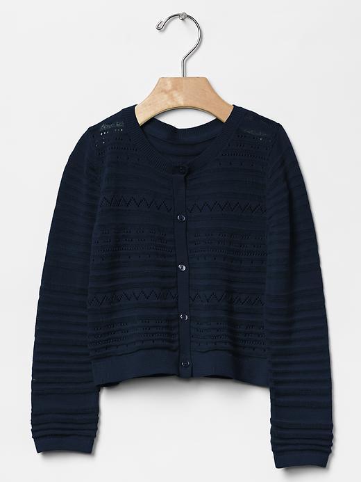 Gap Pointelle Zig Zag Cardigan - Blue Galaxy