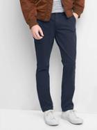 Gap Men Vintage Wash Straight Fit Khakis Stretch - Navy