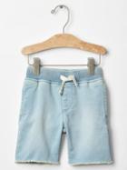 Gap 1969 Knit Denim Jogger Shorts - Medium Wash