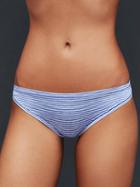 Gap Women Breathe Bikini - Blue Stripe