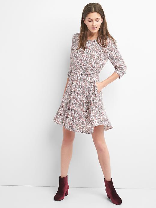 Gap Paisley Swing Shirtdress - White Print
