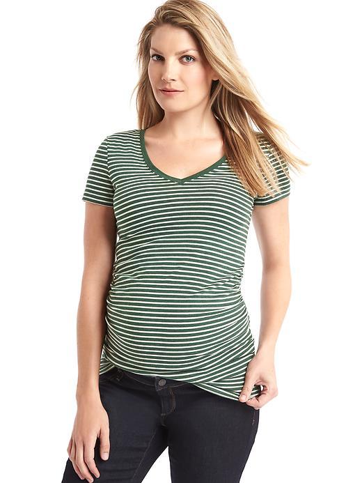 Gap Pure Body Stripe Short Sleeve Tee - Green Stripe