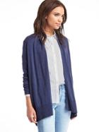 Gap Women Easy Open Front Cardigan - Blue Heather
