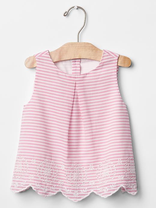 Gap Stripe Eyelet Top - Pink Stripe