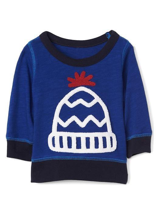Gap Beanie Graphic Pullover Sweatshirt - Brilliant Blue
