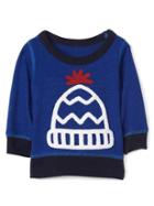 Gap Beanie Graphic Pullover Sweatshirt - Brilliant Blue