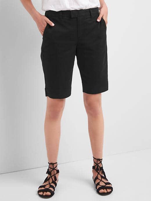 Gap Women Stretch Twill Bermuda Shorts - True Black