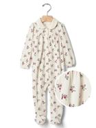 Gap Organic Floral Footed One Piece - Flowers