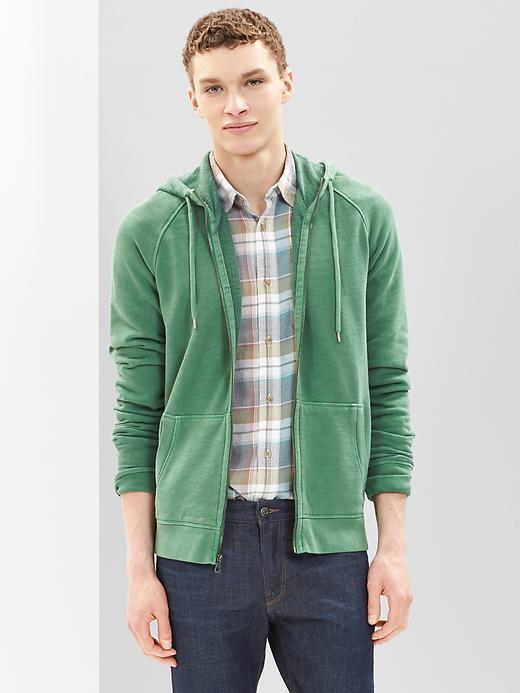 Gap Lived In Zip Hoodie - Arctic Green